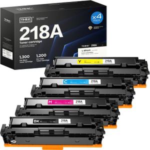 218A 218X Toner Cartridges (with Chip) 3301fdw Replacement Compatible with HP 218 A W2180A W2181A W2182A W2183A Color Pro MFP 3201dw 3301cdw 3301sdw Printers (4Pack, Bk/C/M/Y)