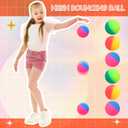 Jenaai 100 Pcs 45 mm/1.77 Inch Bouncy Balls for Kids, Large Rubber High Bouncing Balls in Bright Assorted Multi Colors Bulk for Birthday Party Favors Easter Classroom Carnival Prizes Gift
