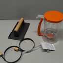Blackstone 1543 Outdoor Griddle Breakfast Preparation Kit with Pancake Batter Dispenser, Cast Iron Bacon Press, and 2 Non Stick Steel Egg Rings