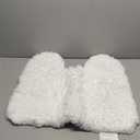 White Toilet Rug 22x24 Non Slip Fluffy Toilet Floor Mat U Shaped Washable Bathroom Contour Rug for Toilet Absorbent Shaggy Toilet Foot Rug