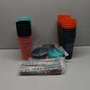 Dandat 36 Pcs Employee Appreciation Gifts Bulk 24 oz Thank You Plastic Tumblers Gift for Coworker Team Staff Teacher Colorful Inspirational Cups with Lids Straws (Dark Color)