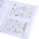 GLOBLELAND 80 Grids Clear Stamps Storage Album Cut Dies Storage Bag Embossing Folder Keeper Cards Folder Bag for DIY Scrapbooking Arts Crafts Collecting 5.11x7inch