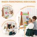 Tiny Land Wooden Easel for Kids, Art Easel with Chalkboard & Whiteboard, Adjustable