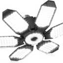 Garage Light Bulb LED 100W with 6 Deformable Panels, E26/E27 Garage Led Ceiling Lights Screw in for Porch Barn Basement Attic