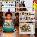 132PCS Brainrot Meme Party Decorations - 3D Figurines, Themed Banner, Balloons, Cake Toppers, Stickers & Keychains | Perfect for Meme Lovers, Teens & Adult Fans Fun Themed Parties