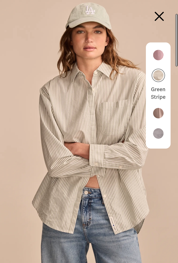 Oversized Button Back Top ,Green, S