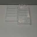 JUXYES 2Pack Plastic Small Fishing Tackle Box Organizer with 6 Compartments, Clear Mini Fishing Tackle Storage Boxes with Dividers, Transparent Fish Pocket Tackle Storage Box Lure Box