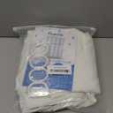 White Shower Curtain Linen Textured Boho Farmhouse Shower Curtains for Bathroom Fabric Liner, Long 72" W x 78" L