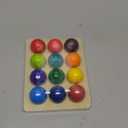 ibwaae Wooden Color Sorting Balls Game Peg Board Rainbow Color Matching Toys 12 Pcs Activities Balls Montessori Toys for Toddlers