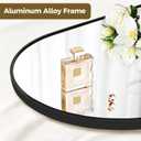 57"20" Floor Length Mirror, Full Body Standing Mirror, Shatter-Resistant Glass & Slim Alloy Frame, Freestanding/Leaning/Wall Mount for Bedroom, Living Room & Entryway, Black