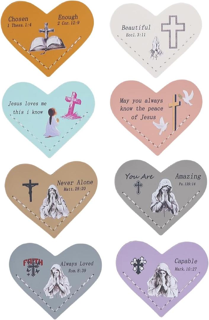 5 x Christian Gifts for Women First Communion Gifts for Girls and Boys Leather Bookmark for Kids Women Personalized Book Accessories Bible Bookmark for Reading,Book Lovers Gifts