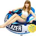 2025 New & Upgraded Sunlite Sports Heavy Duty River Tube Inflatable, Premium Water Float to Lounge Above Lake and River, Outdoor Water Raft Sport Fun, Recreational Use