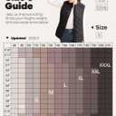 Women's Vest, Quilted Puffer Water-Resistant Zip With Pockets (Blue, XL)