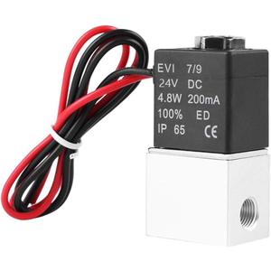 Beduan 2 Way Normally Closed DC 24V Electric Solenoid Air Valve 1/4" NPT