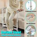 Toilet Stand up armrest with ergonomically Designed Safety Handle to Assist Independent Living, Suitable for Elderly and Disabled People, Vertical Support Frame, Simple, Safe, Anti Slip