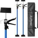 Cabinet Jack for Installing CabinetAdjustable 3rd Hand Support Pole Extend from 45 to 114 inches,Premium Steel Cabinet Lift Jack Support up to 154 lbs2 Pack with Storage Bag (Dodger Blue)