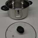 GoodCook Classic Stainless Steel 5-Quart Dutch Oven with Tempered Glass Lid, Silver