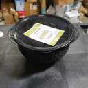 E-far Colander with Mixing Bowl Set, 4-1 Stainless Steel Colander Strainers Bowl with Graters for Kitchen, Rotatable Food Strainer Bowl for Rinsing Fruits Vegetables/Draining Pasta - Black