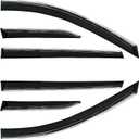 Shatterproof Out-Channel Window Deflectors for Nissan Rogue 2021-2025, Rain Guards, Window Visors for Cars, Vent Deflector, Car Accessories, 6 pcs (for Rogue 21-25 6-Piece Chrome)