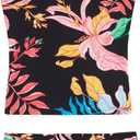 Kanu Surf Girls Melanie Beach Sport 2-pc UPF 50+ Banded Tankini (8, Spring Black)