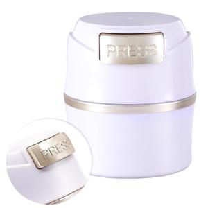 Eyelash Glue Storage Container Tank - Adhesive Jar Stand Makeup Case Cosmetic Storage Tank - White with Gold