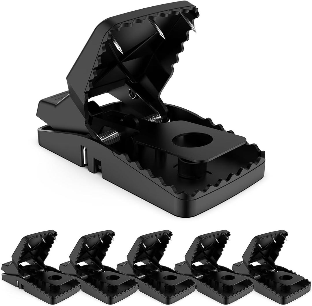 6-Pack Unstoppable Rat Trap with Steel Fangs, Stronger Large Mouse Snap Traps That Kill Instantly, Dispatch More Rodents Faster, Indoor & Outdoor Use and Reusable