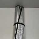 CLA Reflective Sun Shade for Car Windshield - 50" x 23-1/4" - Silver Reversible