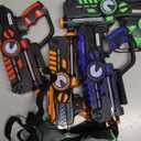 ArmoGear Set of 4 Laser Tag Guns with Vests - Laser Tag Set for Kids and Adults - Toy Guns with 150 ft Range, Night Vision, Invisibility Mode - Battery Operated - Multiplayer Outdoor Game for Ages 8+