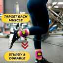 2 x Ankle Straps for Cable Machines (Pair)  Adjustable Padded Ankle Cuffs for Glute & Leg Workouts  Kickbacks, Leg Extensions, Hip Abductors & Lower Body Exercises (Pink)