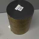 CosmoLiving by Cosmopolitan Metal Small Waste Bin with Laser Carved Floral Design, 9" x 9" x 10", Gold
