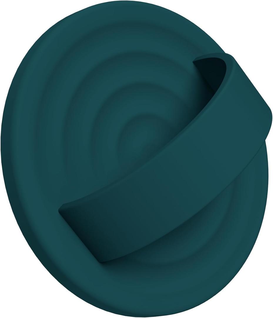 Upgraded Magnetic Phone Grip, Liquid Silicone Soft and Portable, Removable Finger Loop Ring Grip Holder for iPhone, Strong Magnetic Attraction, Compatible with MagSafe Phone Case, Dark Green