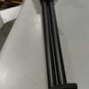 Heavy Duty Non- Adjustable 108In/9Ft Curtain Rods for Windows, Matte Black