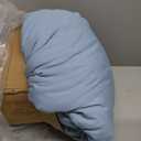 MUXHOMO 7 Pieces Full Comforter Set, Soft Bed in a Bag Full Size, All Season Bedding Set with Comforter, Flat Sheet, Fitted Sheet, Pillow cases & Shams, Greyish Blue (Full(82"x86"))