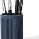 Aesthetic Pen Holder For Desk, Modern Silicone Pencil Holder, Stylish Office Desk Decor, Made of 5 mm Thickened Premium Silicone, Office Desk Organizer And Accessories (Dark Blue)