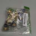 Biswing 4 Way Brass Hose Splitter, 3/4" Brass Hose Faucet Manifold, Garden Hose Adapter Connector, Hose Spigot Adapter with 4 Valves