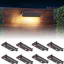 8 Packs 4inch LED 1.8W Hardscape Lighting,12V AC/DC Low Voltage Retaining Wall Light Paver Lighting,2700K Soft White Outdoor Step Light,50,000 Hours Lifespan