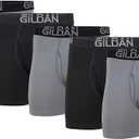 Gildan Men's Underwear Cotton Stretch Boxer Briefs, Multipack, 5 pcs, Black and Grey, Size 2XL
