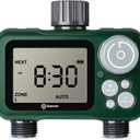 Geevon Sprinkler Timer With Brass Inlet Metal Thread - Programmable Water Timer With Rain Delay for Garden, RV Water Tank Filling, Lawn Sprinkler and Nozzle Sprayer - 2 Zones
