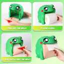Frog Toilet Paper Holder, Funny Toilet Roll Towel Free Standing Dispenser, 3D Printed Cute Animal Tissue Paper Storage for Bathroom, Gift. Green