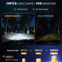 H11/H8/H9 9005/HB3 Fog Light Bulbs Combo Super Bright 120,000LM 1000% Brighter, Off Road Light or Fog Light Bulbs, 1:1 Mini Size, 6500K Cool White, 2026 Updated Light Bulbs, Pack of 4