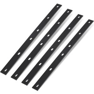 Zonon 4 Pcs 24'' Mend Brace, Heavy Duty Steel Repair Plate Bracket, 5mm Thick Black Powder Coated Straight Brace for Shelving, DIY, Wood Beam, Shelf Support, Structural Reinforcement, 1.5" Wide