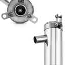 QWORK Stainless Steel Manual Suction Pump, Modern Black Above Ground Well Water Pump, Easy to Use, High Working Efficiency, 10m Water Depth