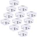 GreenLighting Modern Solar Post Cap Lights Fits 4x4 Wood, 5x5 PCV/Vinyl Outdoor Solar Powered Fence Light, Landscaping, Deck, Garden- Bright LED, Waterproof White 12 Pack