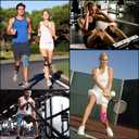 16 PCS Kinesiology Tape for Knees, 4 Colors Knee Support Tape, Precut Knee Tape for Knee Stability, Athletic Tape, Kinetic Tape for Knee (Black, Skin Color, Rose Red, Light Blue)