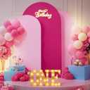 Pink Arch Backdrop Cover Set of 3 Wedding Arch Covers Stretchy Backdrop Baby Shower Birthday Party Hot Pink Arch Cover 6.6FT 7.2FT 8FT Hot Pink Arch Stand Cover Spandex Bridal Shower Decoration