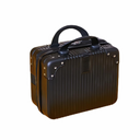 Portable Makeup Travel Briefcase, 12.6 Inch, Pressure-proof ABS, Hard Shell Cosmetic Case for Travel, Camping, Women, Girl (Black)