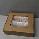 RUSPEPA Disposable Paper Coffee Cups with Lids 16 oz - 48 Pack Red and Green Design Printed Paper Drinking Cups, Thickened Paper Style for Hot/Cold Beverages, Home, Business, Restaurant and Cafe