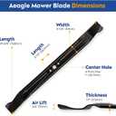 Aeagle 30 Inch Mower Blade for Troy Bilt TB30 TR30 TB30R for Cub Cadet CC30 CC30H Craftsman R1000 RER1000 R1500 30'' Deck Mower Replace 942-04385 742-04385, 2 Pack Black