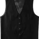 JEMITOP Men's Classic Slim Fit Dress Vest Formal Wedding Prom Tuxedo Suit Vest with Pocket (XXL)
