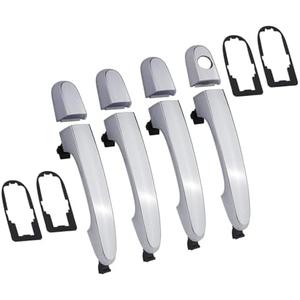 APPERFiT Exterior Door Handle Set 4PCS Chrome w/Gasket Pad Compatible with Kia Sorento 2011 2012 2013 2014 2015 Front & Rear Door, Driver & Passenger Side Panel Replaces 826512P010